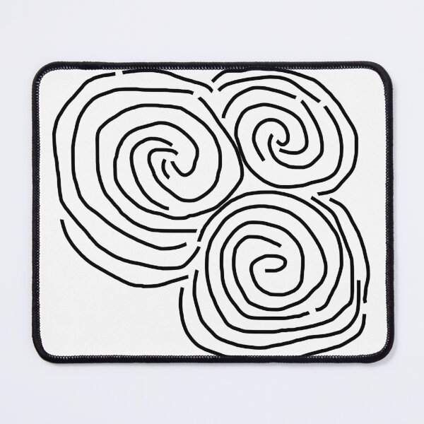 Item preview, Celtic Spiral Irish Roots Black Line Drawing Newgrange designed and sold by ellenhenry.