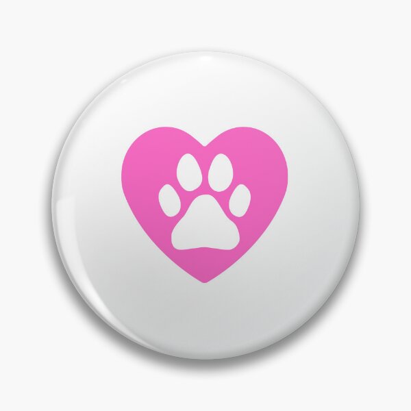 Item preview, Heart shape paw print pink pattern designed and sold by RubyCollection.