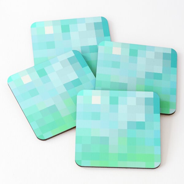 Item preview, Coastal Colors Beach House Décor Squares Mosaic Abstract Ocean 3 of 4 designed and sold by Beachy.