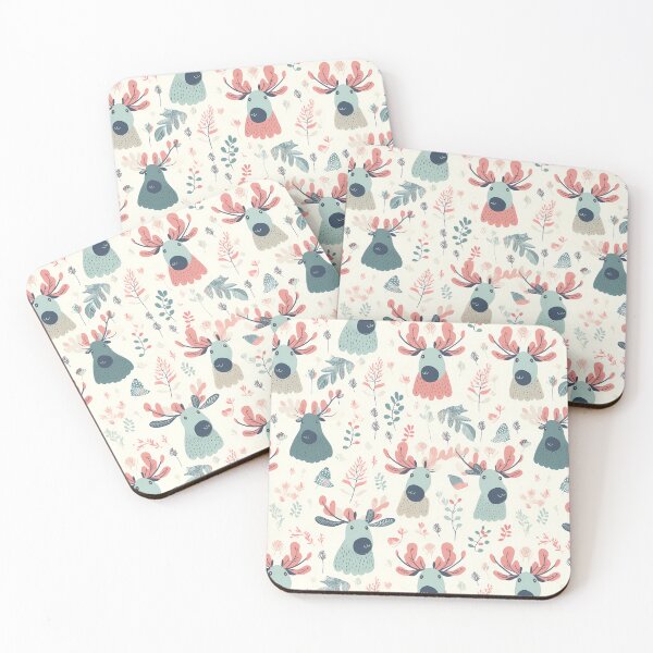 Item preview, Cute moose pattern designed and sold by Lexa Pix.