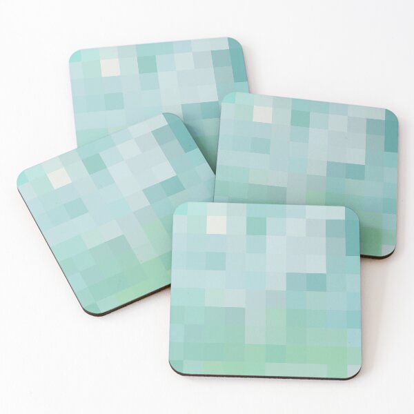 Item preview, Coastal Colors Beach House Décor Squares Mosaic Abstract Ocean 4 of 4 designed and sold by Beachy.