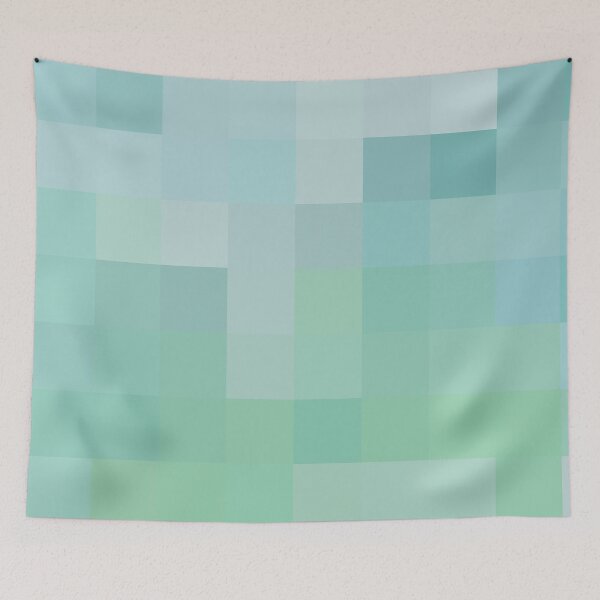Item preview, Coastal Colors Beach House Décor Squares Mosaic Abstract Ocean 4 of 4 designed and sold by Beachy.
