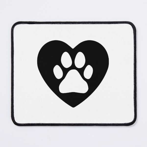 Item preview, Heart with paw black and white pattern designed and sold by RubyCollection.