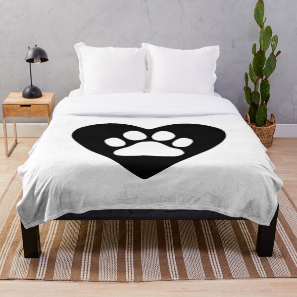 Item preview, Heart with paw black and white pattern designed and sold by RubyCollection.
