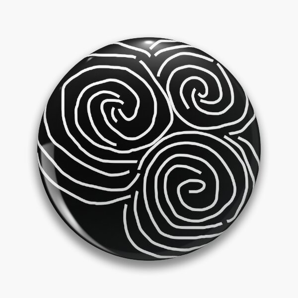 Item preview, Celtic Spiral Irish Roots White Line Drawing Newgrange designed and sold by ellenhenry.