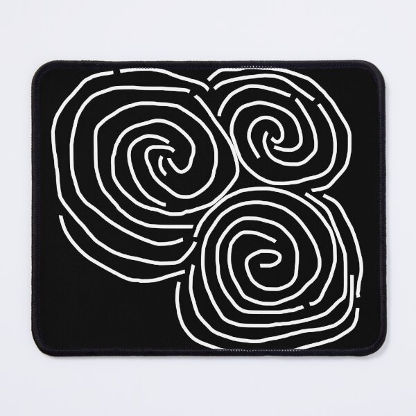 Item preview, Celtic Spiral Irish Roots White Line Drawing Newgrange designed and sold by ellenhenry.