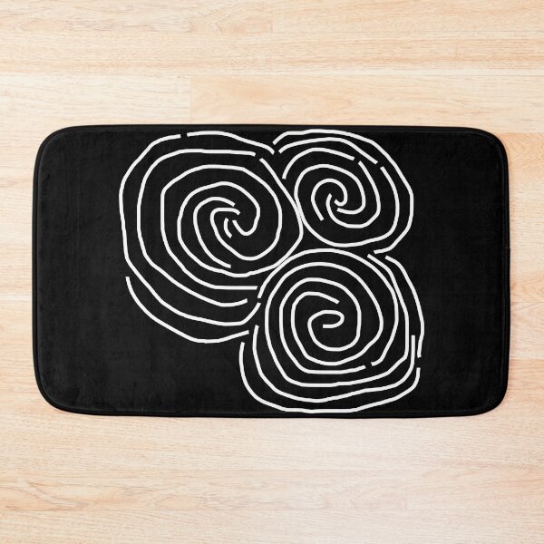Item preview, Celtic Spiral Irish Roots White Line Drawing Newgrange designed and sold by ellenhenry.