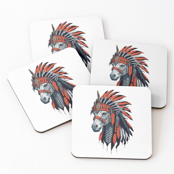 Item preview, Horse with a Native American feather headdress  designed and sold by TirrellColister.