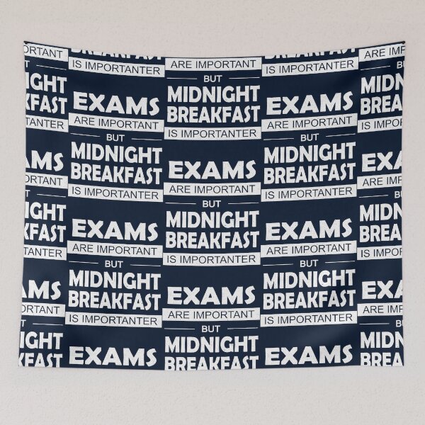 Item preview, Exams Are Important But Midnight Breakfast Is Importanter, bear in the blue house, cute, kawaii, tum designed and sold by phipho2.