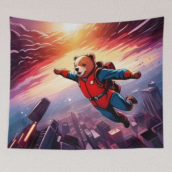 Aperçu de l'œuvre Parachutisme en peluche créée et vendue par Colin Bentham.
