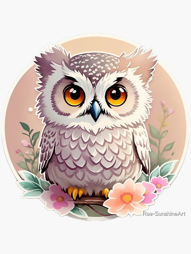 Cute Owl Drawing - Cute Owl - Magnet | TeePublic