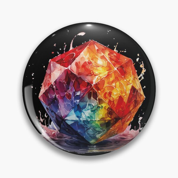 Item preview, Prismatic Fortune: The Colorful Crystal D20 of Fantasia! designed and sold by calharborne.