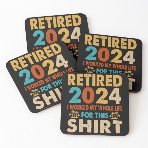 Aperçu de l'œuvre Vintage Retired 2024 I Worked My Life Funny Retirement créée et vendue par mainana78.
