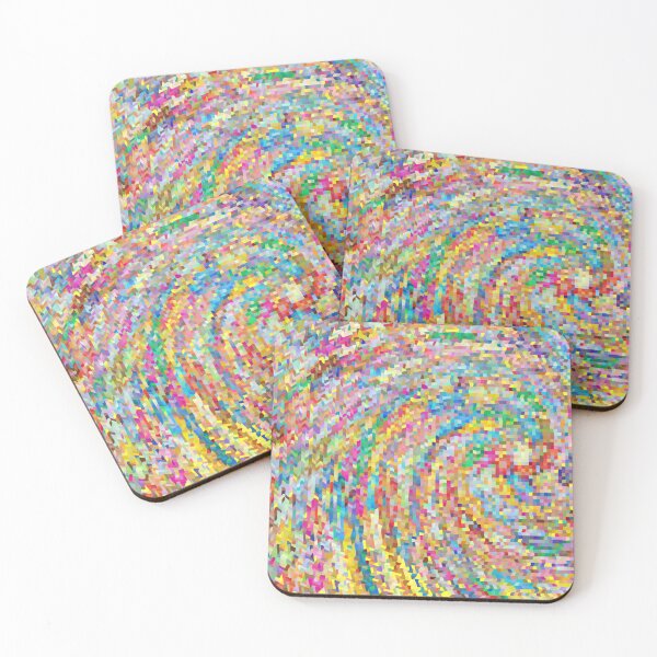 Item preview, Pixelated Geometric Multicoloured Swirl designed and sold by GoodSequel.