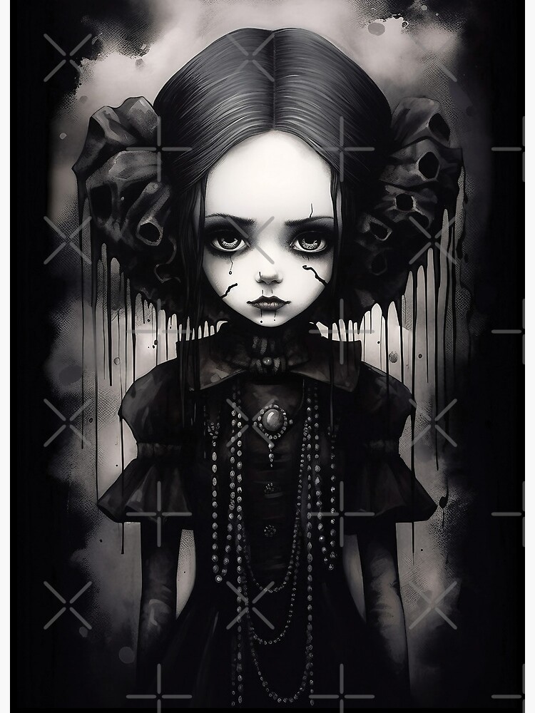 old gothic frame, goth lady in old frame. original photo by…