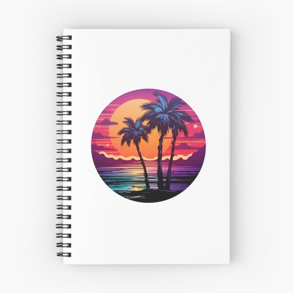 Item preview, Retro summer sunset palms  designed and sold by SmileshareShop.