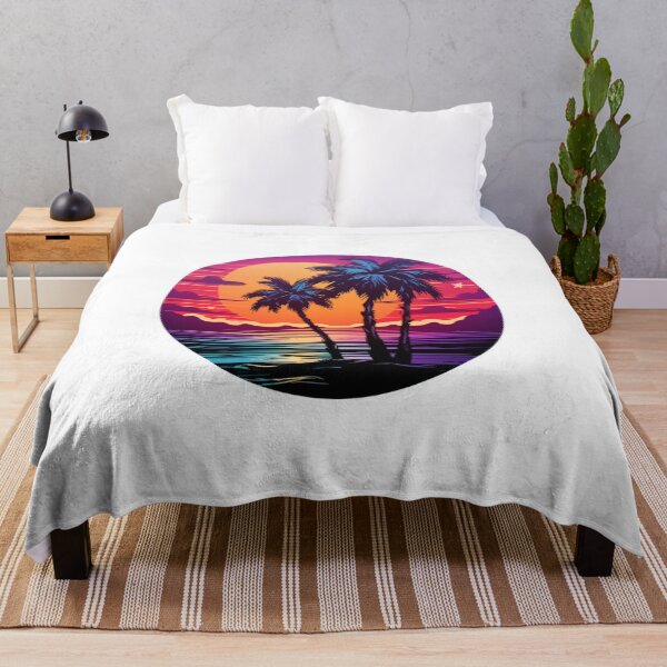 Item preview, Retro summer sunset palms designed and sold by SmileshareShop.