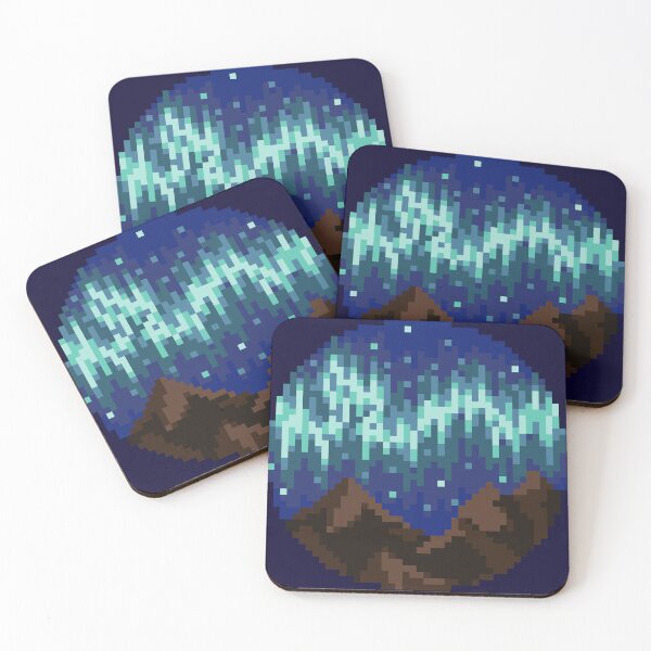 Item preview, Pixel art northern lights designed and sold by Katuend.