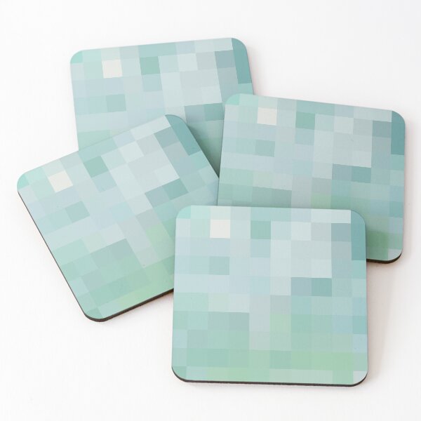 Item preview, Beach House Décor Squares Mosaic Coastal Style Abstract Ocean Colors 1 of 4 designed and sold by Beachy.