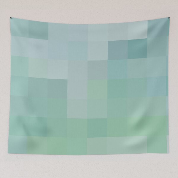 Item preview, Beach House Décor Squares Mosaic Coastal Style Abstract Ocean Colors 1 of 4 designed and sold by Beachy.