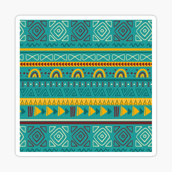 African Kente Blue Sticker