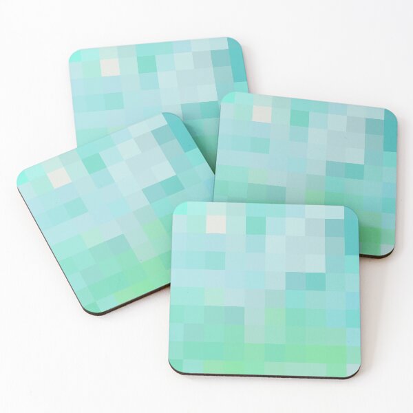 Item preview, Beach House Décor Squares Mosaic Coastal Style Abstract Ocean Colors 2 of 4 designed and sold by Beachy.