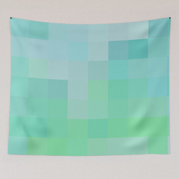 Item preview, Beach House Décor Squares Mosaic Coastal Style Abstract Ocean Colors 2 of 4 designed and sold by Beachy.