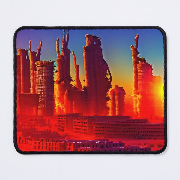 Item preview, A ravaged world of sand dunes and searing heat designed and sold by PixieDustAIArt.