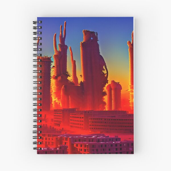 Item preview, A ravaged world of sand dunes and searing heat designed and sold by PixieDustAIArt.