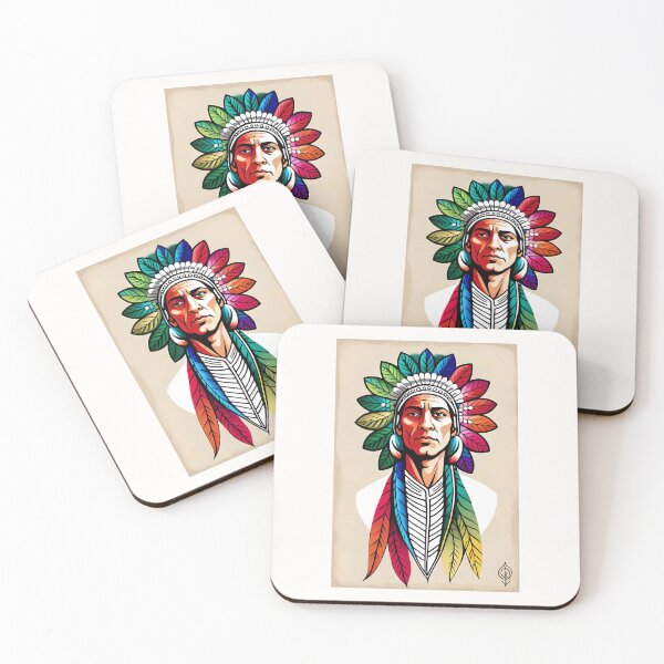 Item preview, colorful american indian man  designed and sold by TirrellColister.