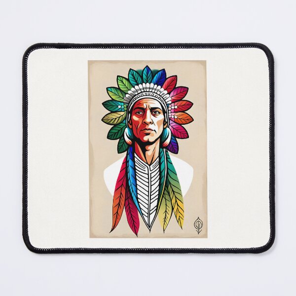 Item preview, colorful american indian man  designed and sold by TirrellColister.