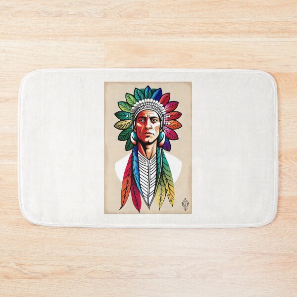Item preview, colorful american indian man  designed and sold by TirrellColister.