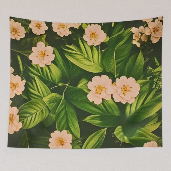 Item preview,  White flowers with leaves  designed and sold by Cedex.