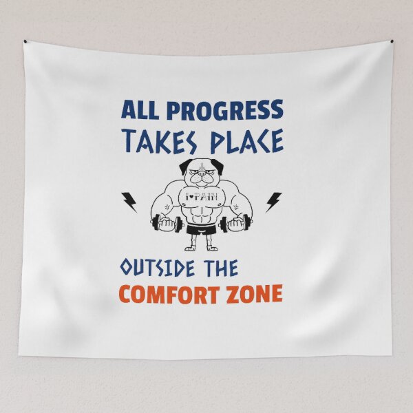 Item preview, All Progress Takes Place Outside The Comfort Zone Dark designed and sold by Rodayna Elnaggar.