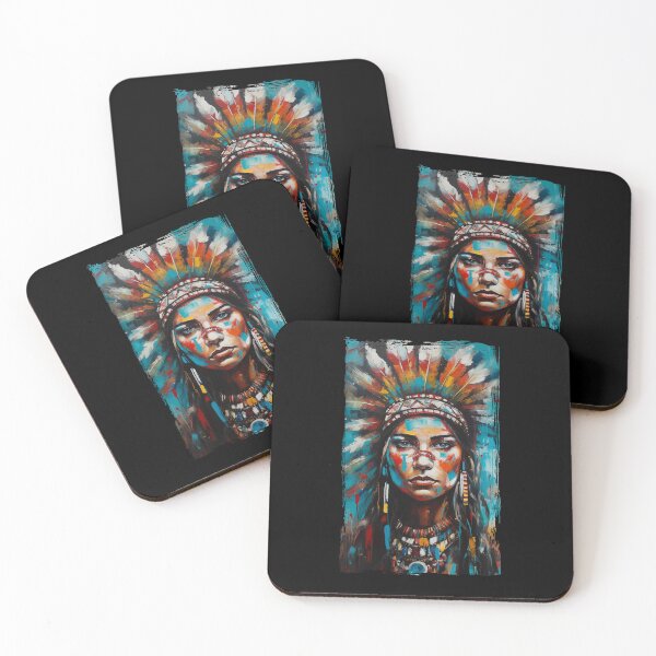 Item preview, Native American woman wearing plume painting designed and sold by TirrellColister.