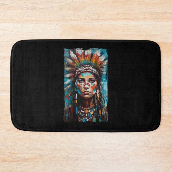 Item preview, Native American woman wearing plume painting designed and sold by TirrellColister.