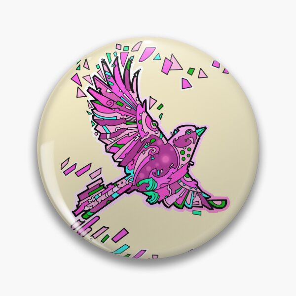Item preview, Pink geometric  bird flying designed and sold by weilertsen.