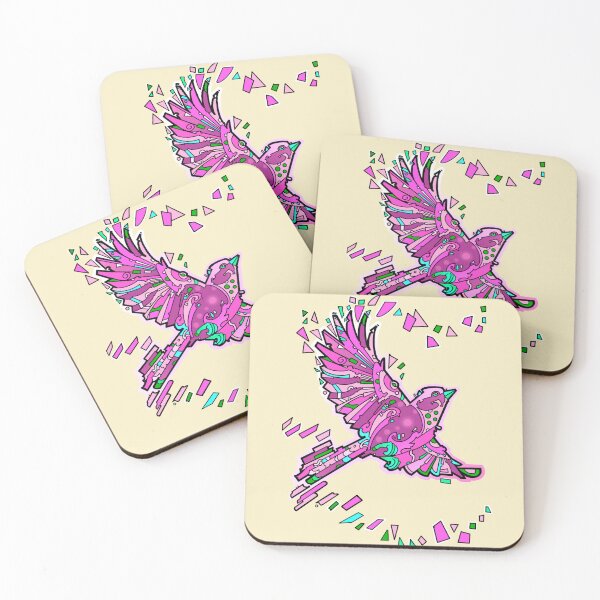 Item preview, Pink geometric  bird flying designed and sold by weilertsen.