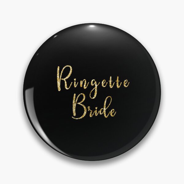 Item preview, Golden Ringette Bride: Embrace Unity and Shine as One with Captivating Gold Text designed and sold by EmeraldeaArt.