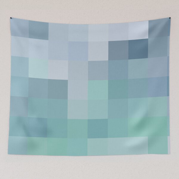 Item preview, Beach House Décor Squares Mosaic Coastal Style Abstract Ocean Colors 4 of 4 designed and sold by Beachy.