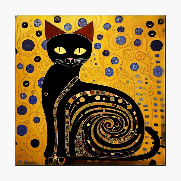 Item preview, Gustav Klimt Cat designed and sold by Hugo Bloke.