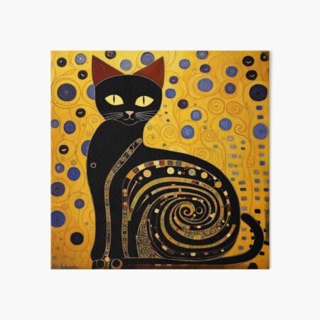 Vista previa del artículo con la obra «Gato Gustav Klimt», diseñado y vendido por Hugo Bloke.