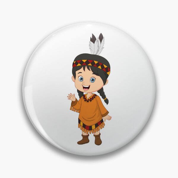 Item preview, American Indian girl waving hand designed and sold by TirrellColister.