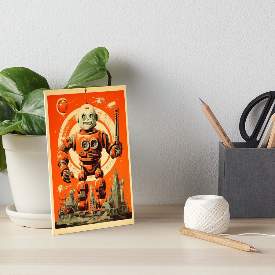 Item preview, Art Board Print designed and sold by Robots-Retros.