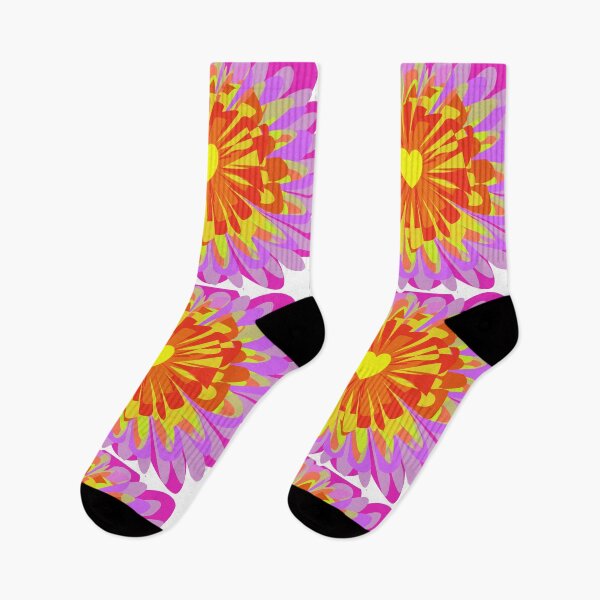 Item preview, Very Colorful Flower, Abstract Design, With a Heart in the Middle - Hand-drawn designed and sold by Victoria Rose.
