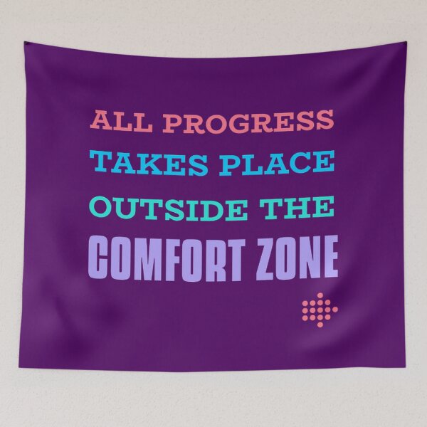 Item preview, All Progress Takes Place Outside The Comfort Zone Dark designed and sold by Rodayna Elnaggar.