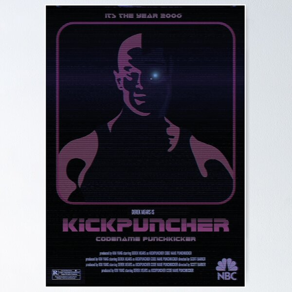 Retro style Kickpuncher poster starring Derek mears Poster