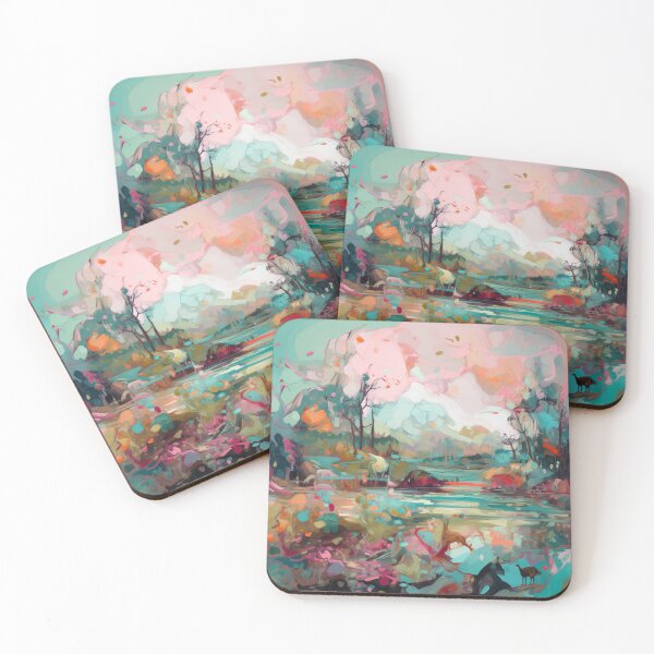 Item preview, Abstract landscape blue designed and sold by baheeya.