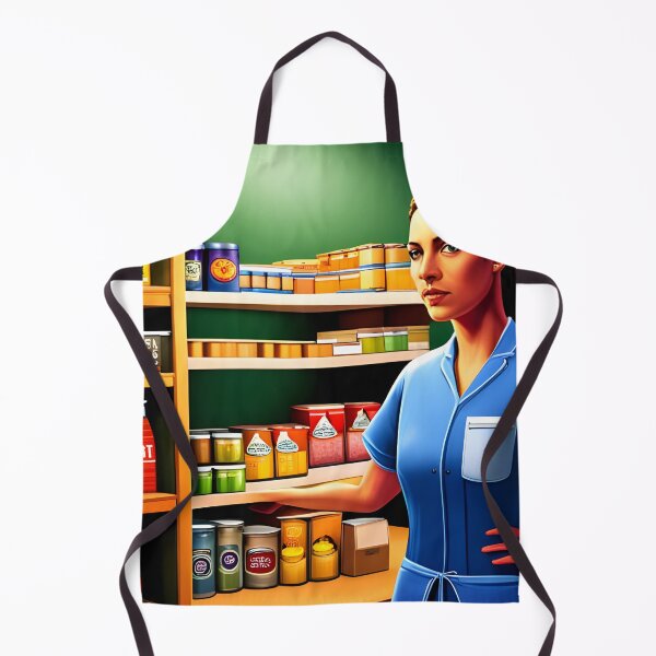 Aperçu de l'œuvre Infirmière britannique à la banque alimentaire créée et vendue par Colin Bentham.