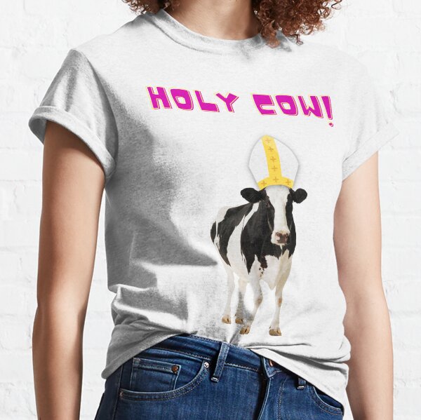 Cute Holy Cow With Glasses Chicago Cubs T-shirt - Personalized